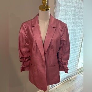 Cinq à Sept Metallic Rose Blazer